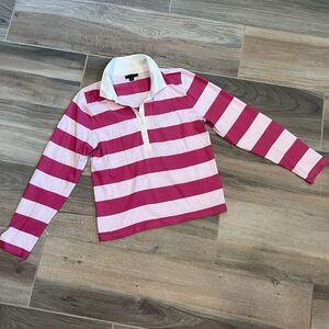 J.Crew Pink Striped Rugby Top , Size: Medium